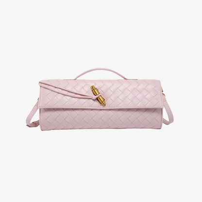 Handbag Women's Woven Leather Flap Closure