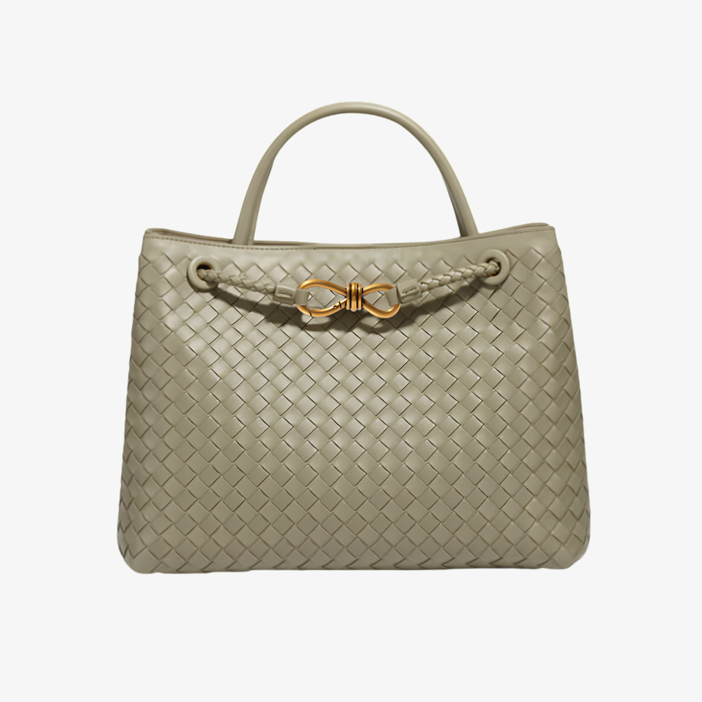 Handbag Women's Woven Leather Top Handle Crossbody Strap