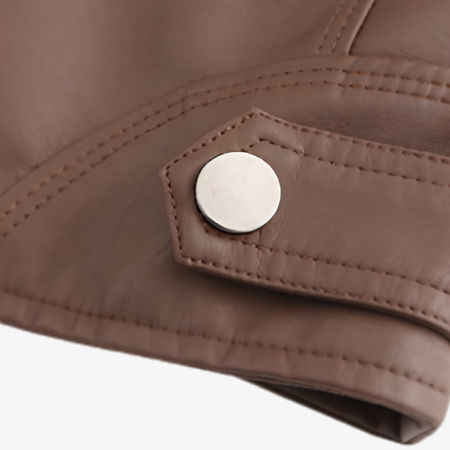 Jacket Women’s Faux Leather Zip Front Stand Collar