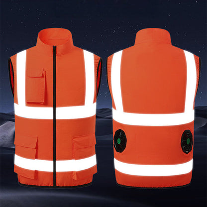 Cooling Vest with Fans and Reflective Stripes