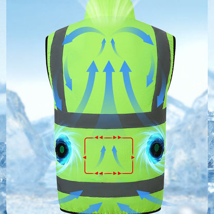 Cooling Vest with Fans and Reflective Stripes