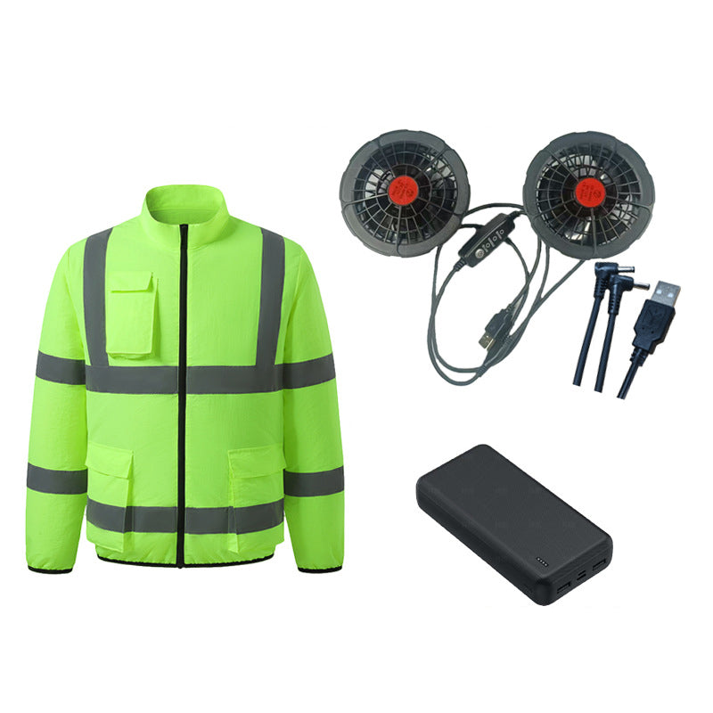 Cooling Vest with Fans and Reflective Stripes